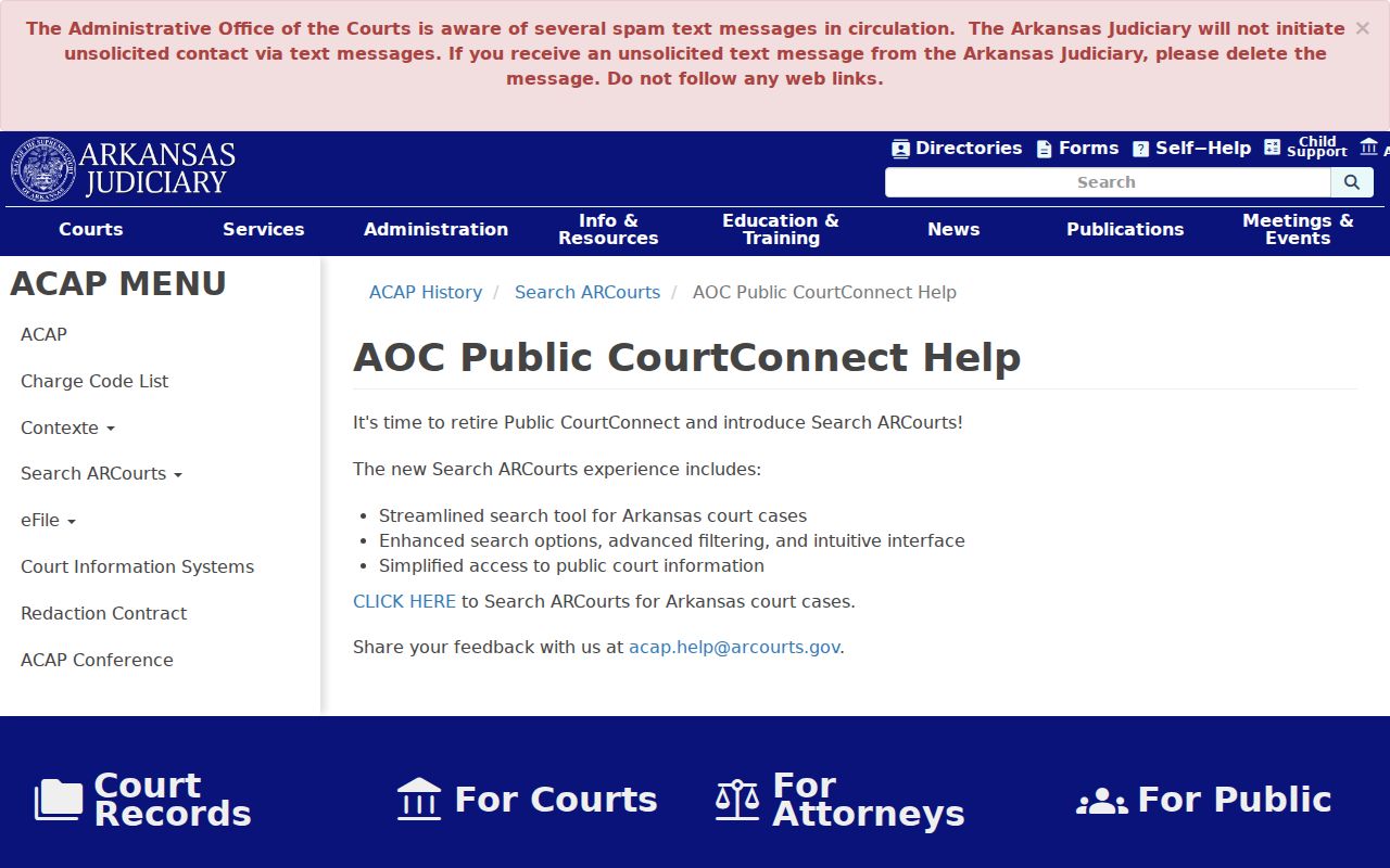 Baxter County criminal court cases Search ARCourts help