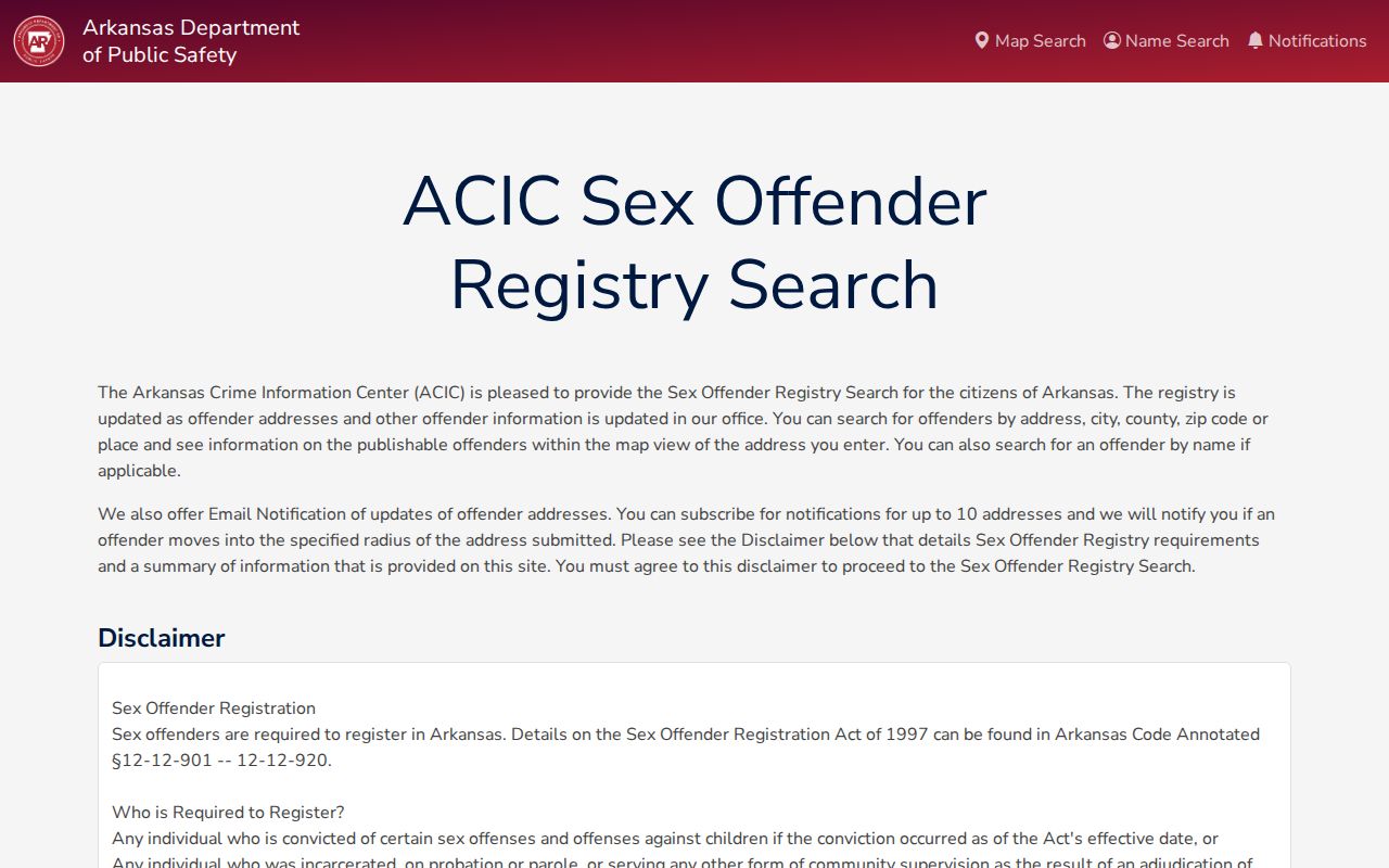 Baxter County sex offender check Arkansas registry